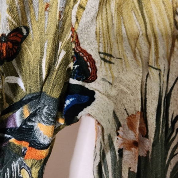 Floral butterfly H&M dress, long sleeve, 100% viscose, - Picture 7 of 10